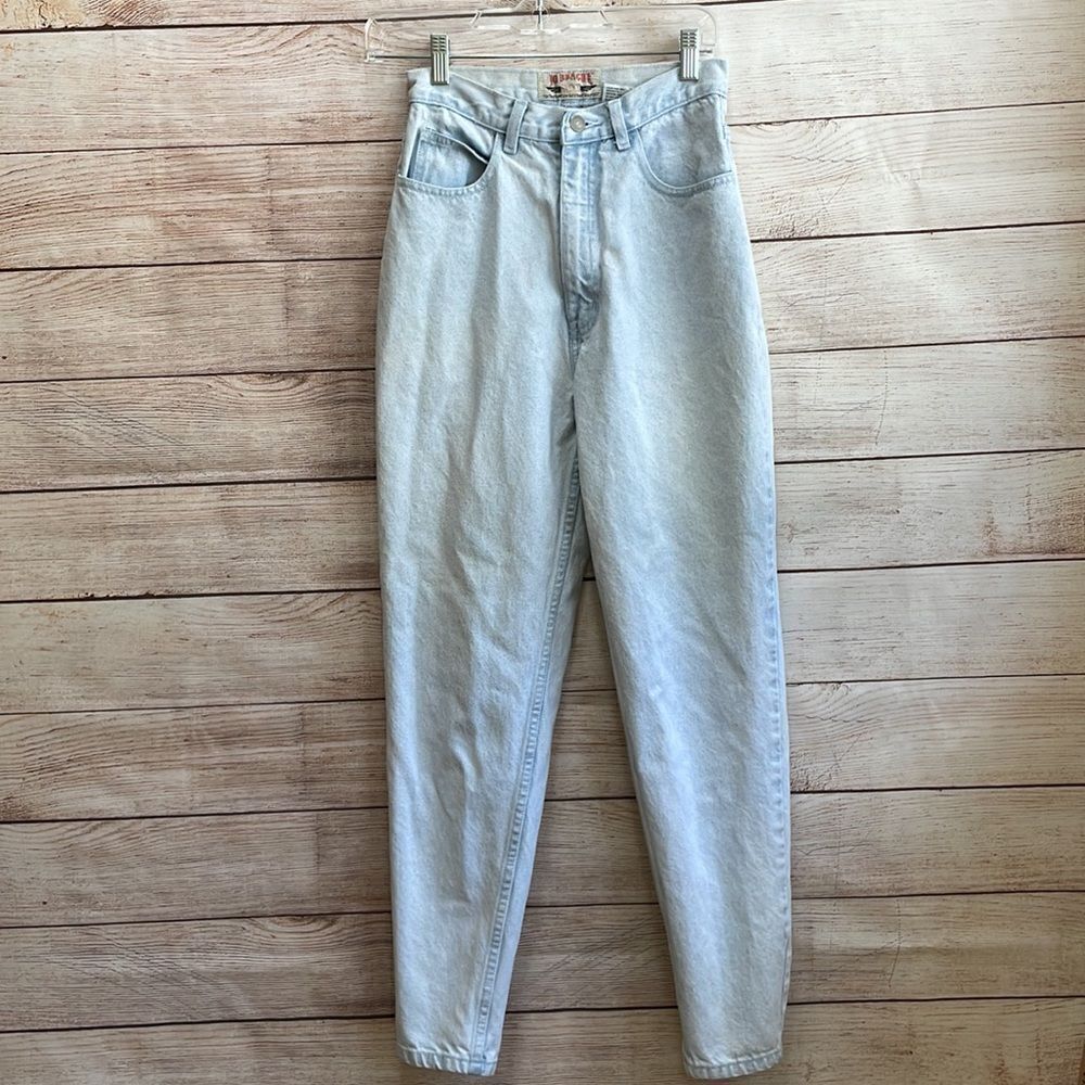 VINTAGE JORDACHE HIGH RISE JEANS WITH UNIQUE STRAPPY SNAP ANKLES‎